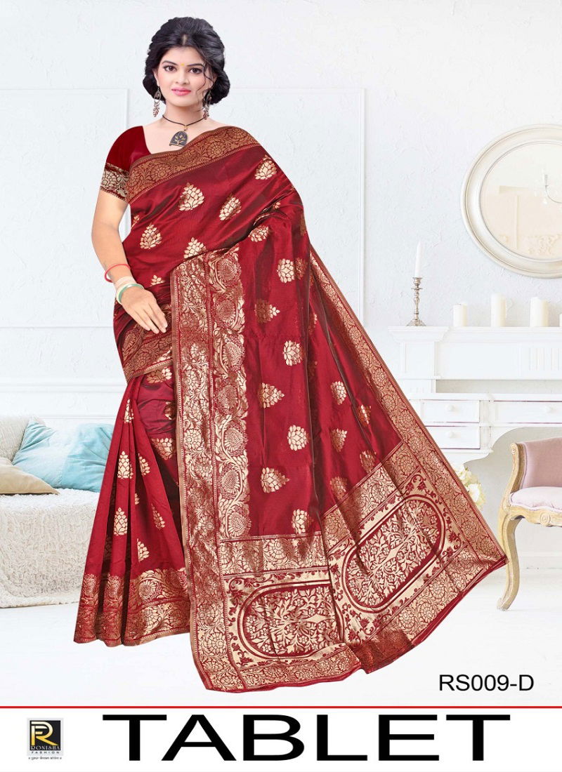 Ronisha Tablet Latest Fancy Casual Wear Designer Rich Look Exclusive Silk Saree Collection